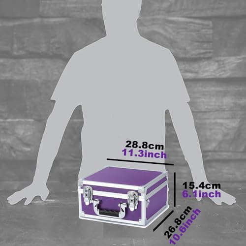 Collectable Trading Card Cases, Toploaders Storage Box, Magnetic Card Storage Hard Cabinet, Graded Card Storage Case, Sports & Trading Collector Storage Box (Purple) - color: Purple, size: Medium