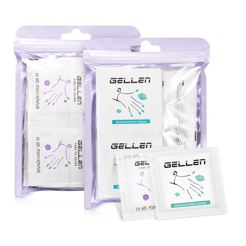 GELLEN Nail Cleanser Pads and Polish Remover Pads 100 Pack, Quick & Easy - size: 100PCS (Remover Pads Included)