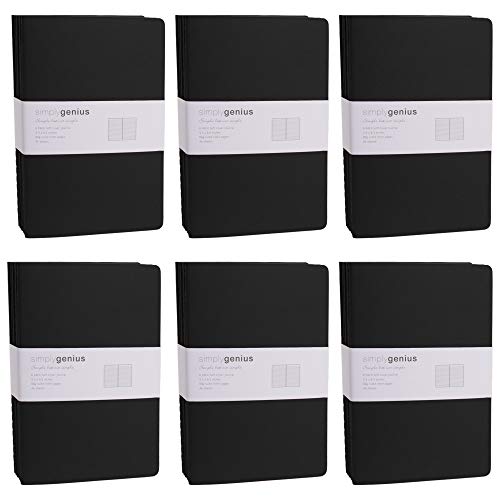 Simply Genius Journaling Notebooks - A5 (5.5 x 8.3In) 30-Pack, Black Softcover, 92 College Ruled Pages - Writing Journal for Work, Study & Professional Use