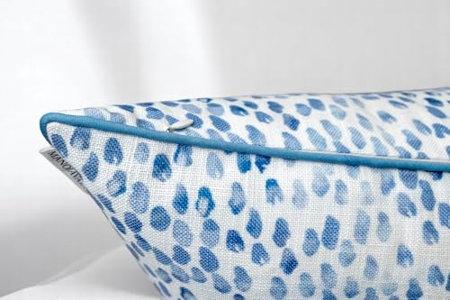 Watercolor Dot Print Throw Pillow Cover 18x18, Blue - color: Rain Drops-blue, size: 18" x 18" (Pack of 1)