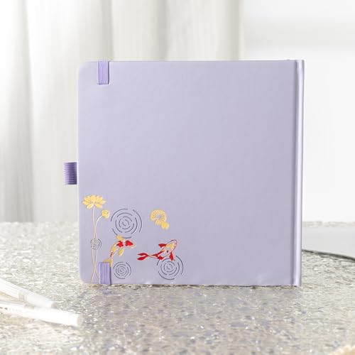 TIEFOSSI Dotted Square Journal Notebook 160 Pages for Women & Men(8 x 8) - color: Light Purple, size: Square-Dotted