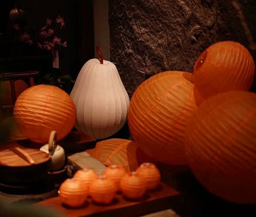 Orange Paper Lanterns Decorative 10pcs Party Hanging Decorations for Halloween Thanksgiving Birthday Baby Shower Graduation Fall Themed Decor Chinese Paper Lanterns DIY Activities - color: Orange