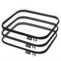 YQBRAO Clear Hard Shell Zipper Cases, 3 Large Travel Organizers, Black - color: Black, size: 3 Pack(L)