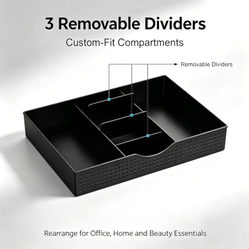 gianotter Monitor Stand with Drawer and 2 Pen Holders - color: Black