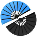 Maitys 2 Pack Foldable Fans for Rave Dancing,Fresh Color,Simple Pattern - color: Fresh Color, style: Simple Pattern