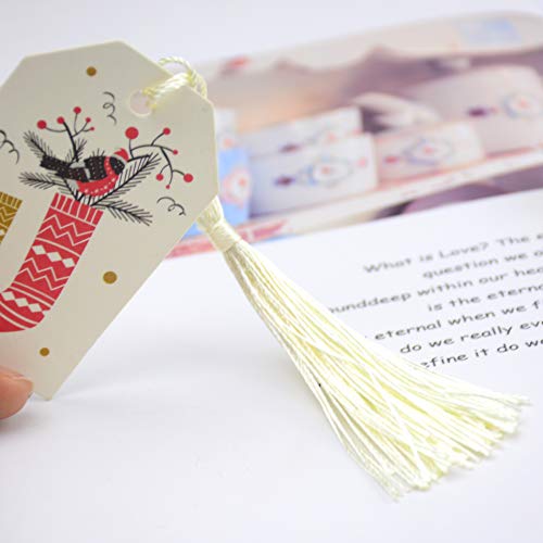 100Pcs 5 Inch Silky Bookmark Tassels for Jewelry, Souvenir(Mixed Cream) - color: #18