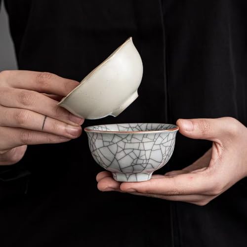 Ceramic Tea Cup, Chinese Kung Fu Tea Set, Japanese Cup, Gift Box Packaging for Birthday, Father's Day, Christmas (5 Color-Special-Cup) - color: 5 Color-Special-Cup
