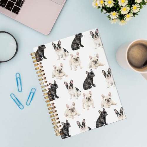 VNWEK French Bulldog Gifts Spiral Notebook Journal 5.5x8.3 Inch - color: French Bulldog