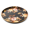 MACKENZIE-CHILDS Enamel Round Tray, Wild Rose Brown - color: Brown Wild Rose