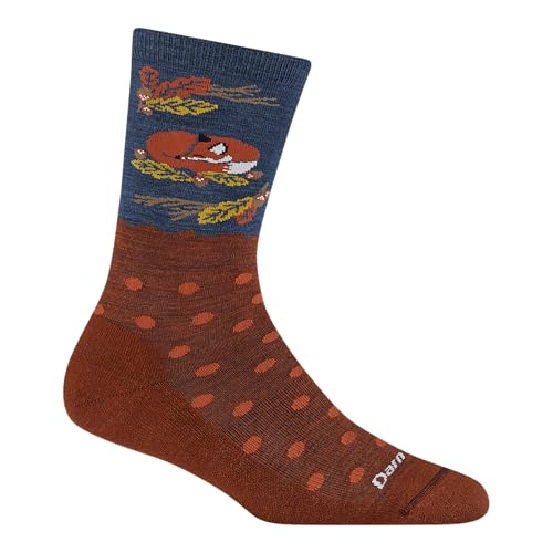 Darn Tough Vermont Women's Wildlife Crew Light Cushion Socks (6105) - color: Fox Foliage, size: Small