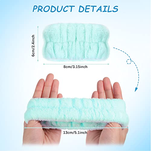 Chuangdi 4 Pairs Wrist Bands for Washing Face Microfiber,Candy Color - color: Candy Color