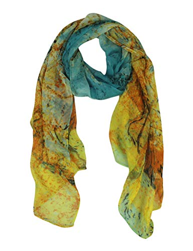 PANTONIGHT Long Chiffon Sheer Scarf Gradient Shaded Colors Lightweight Scarf For Womens - color: Col 750