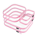 YQBRAO Clear Hard Shell Zipper Cases, 6 Multi-Size Organizers, Pink - color: Pink, size: 6 Pack (2L+2M+2S)