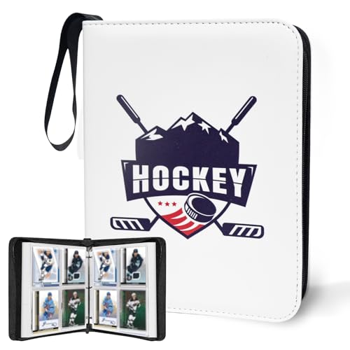 400 Pockets Hockey Card Binder, Portable Waterproof PU Storage Album,QF20 - color: Hockey-400