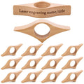 Resurhang 12 Pcs Wood Thumb Book Page Holder for DIY, Beech Wood, Grid - color: Beech Wood, size: Grid Style