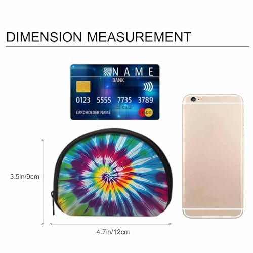 IBILIU Small Coin Purse Spiral Tie Dye Pattern Mini Wallet Coin Pouch Change Purse For Women Men - color: Coinp-020