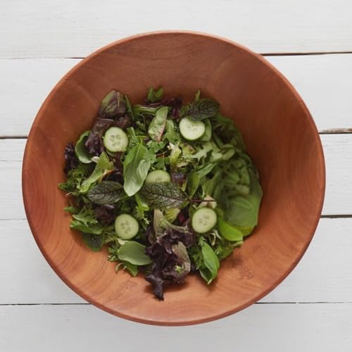 Rustic Wood Bowls for Serving Salads (Jumbo (17-18")) - size: Jumbo (17-18")