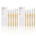 6Pcs Miniature Paint Brushes Set with Triangular Handles - for Acrylics, Oils, Watercolors & Paint by Number, Figurine（2PACK） - size: 12PCS