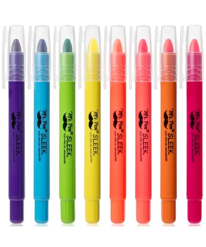 Mr. Pen- No Bleed Gel Highlighters, Vibrant Colors, 8 Pack - color: Vibrant Colors 1, size: 8 Pack