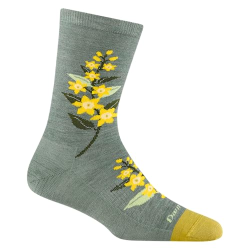 Darn Tough Women's Blossom Crew Lightweight Sock (Style 6104) - - color: Seafoam, size: Large