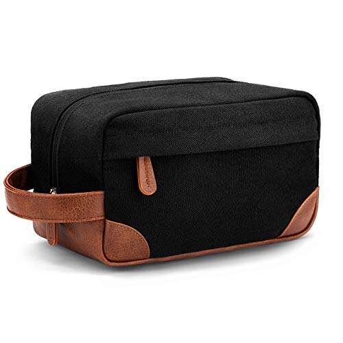 Vorspack Canvas Travel Toiletry Bag for Men, Medium, Black - color: Black, size: Medium