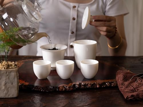 KEYDUACU Gaiwan Tea Set,Chinese Gongfu Tea Set,Portable for Adults,Home - style: Home-House