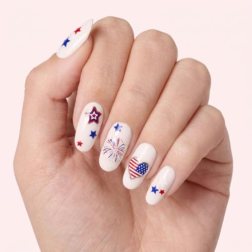 Dashing Diva Magic Pick Nail Stickers - Firework City - Premium Nail Art - Comes with 50+ Stickers and 2 Precision Placement Tools