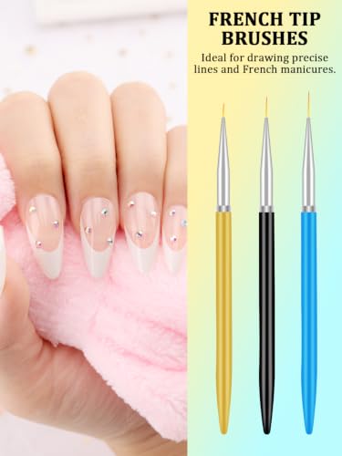 YOOVR 28-In-1 Nail Art Tools with Nail Stand Holder for Press on Painting - color: White