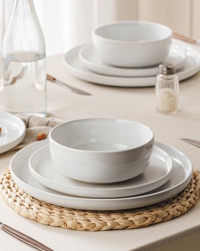 Famiware Milkyway 18-Piece Stoneware Dinnerware Set, White - color: White, size: Service for 6 (Standard Dinner Set)