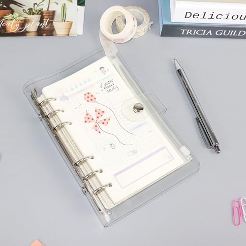Clear A6 Budget Binder Planner Cover Shell Protector - color: Clear A6