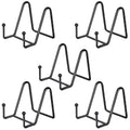 IBosins 5-Pack 3-Inch Small Plate Display Stands Black Metal Frame Stand - color: Black, size: 3 Inch