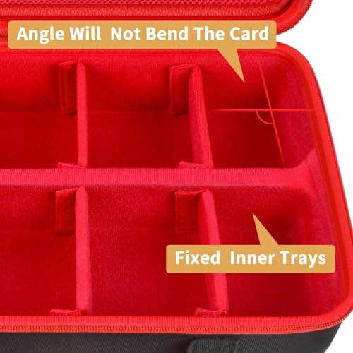 2700+ Trading Card Case for MTG, TCG Deck Boxes and Sports Cards - color: Red