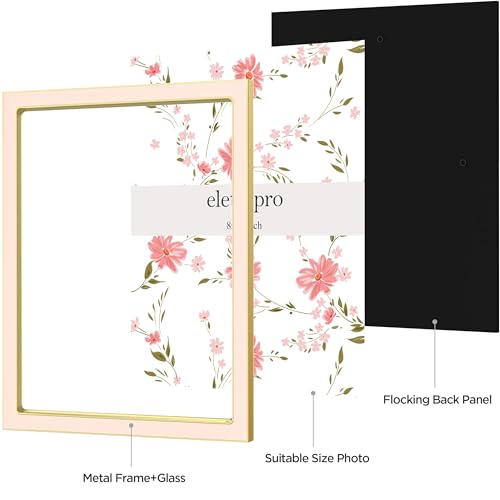 eletecpro 8x10 Enamel Picture Frame with Real Glass Cover, Pink, 2-Pack - color: Pink, size: 8x10