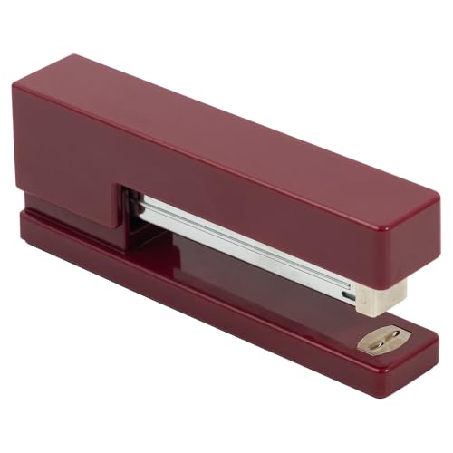 JAM PAPER Modern Desk Stapler - Burgundy - Sold Individually - color: Burgundy, size: Pack of 1