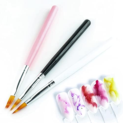 6pcs Ombre Nail Brush Nail Paint Pen for Lace Line Gradient Color Ombre Brush for Gel Nails Wood Nail Art Brushes Nail Design Brushes Acrylic Nail Polish Tools Nail Accessories - color: ombre brush