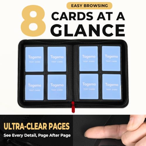 4 Pocket Card Binder, 160 Pockets Mini Trading Card Binder with Side Loading Pockets, Zip Closure and Water-Resistant Diamond-Textured Cover for TCG and Sports Cards - color: Red, size: 4-Pocket