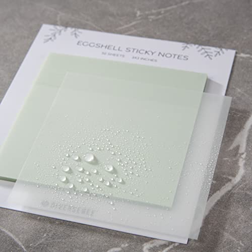 DiverseBee 50 Sheets Pastel Transparent Sticky Notes, 3x3” Clear Sticky Tabs, Translucent Page Flags Book Markers Stickers, Planner Accessories, Bible Journaling Study Office Supplies (Eggshell) - color: Eggshell