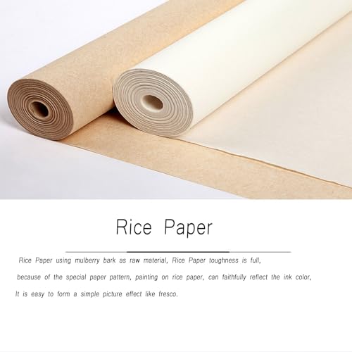 Xuan Rice Paper 18inx27yd Mulberry Calligraphy Sumi-e Decoupage White - color: White, size: 46CM
