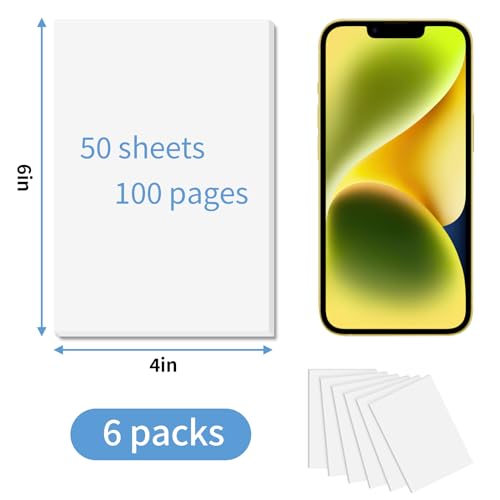 Hoiny 6 Pack Note Pads 4x6, Blank Server Notepad, Small Memo Scratch Paper - style: 6 Pack