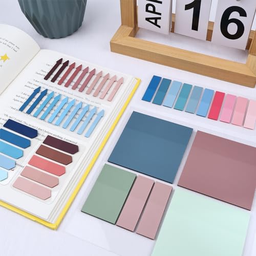 1100 Sheets Transparent Sticky Notes, Clear Book Tabs and See Through Arrow Page Markers, Writable Annotation Index Flags Tapes for School Office Supplies (Vintage) - color: Vintage
