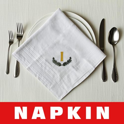 3 Pcs Men's Handkerchiefs, White Embroidered Initial Monogrammed Handkerchiefs for Men Suit Soft Cotton - style: I