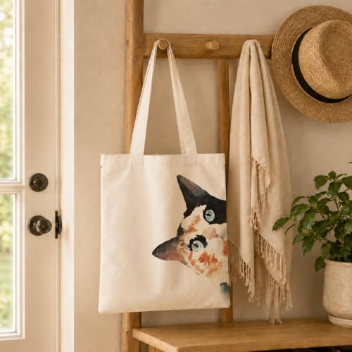 Funny Canvas Tote Bag, Reusable Shoulder Grocery Bag, Holiday Gift Bags for Friends, 13.7x15.7 inch - color: Style 03