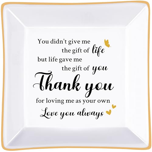 Stepmom Gifts Ring Dish Ceramic Jewelry Tray Mother in Law Christmas Gift - color: Step mom
