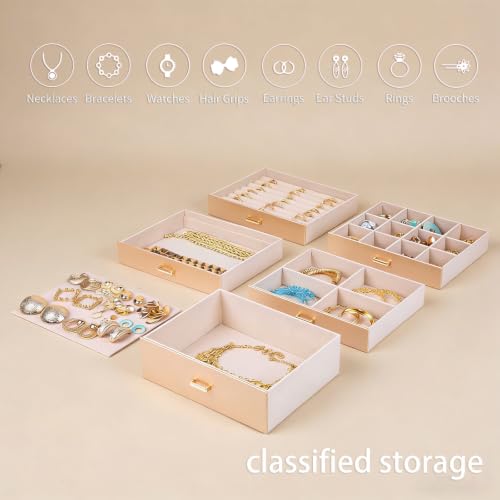 BOOVO Large Jewelry Boxes For Women (Gold, 6 Layer) - color: Gold, size: 6 Layer
