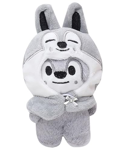 Stays Fans Plush Figures 4" Plush Keychain 3RD Fan Meeting Dolls With Detachable Cloak - color: Wolf Chan