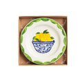 Mud Pie Ceramic Lemon Bowl Tidbit Plate - color: Yellow