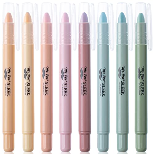 Mr. Pen- No Bleed Gel Highlighters, Pastel Colors, 8 Pack - color: Pastel Colors 2, size: 8 Pack
