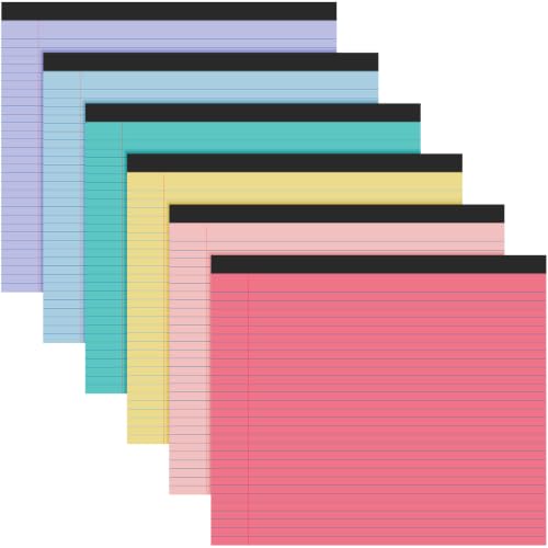 Lincia 6 Pcs Legal Pads Landscape Notebook, Macaron Colors - color: Macaron Colors
