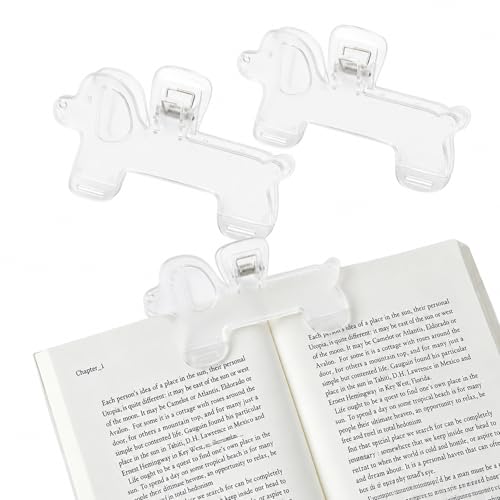Book Clip to Hold Book Open,Sturdy Non-Slip Page Holder Clips for Reading - color: 2 Transparent