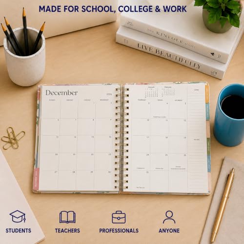 WORLD TRAVELER Academic Planner School Organizer Jul 2026-Dec 2027, 7"x9" - color: Multi Garden